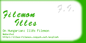 filemon illes business card